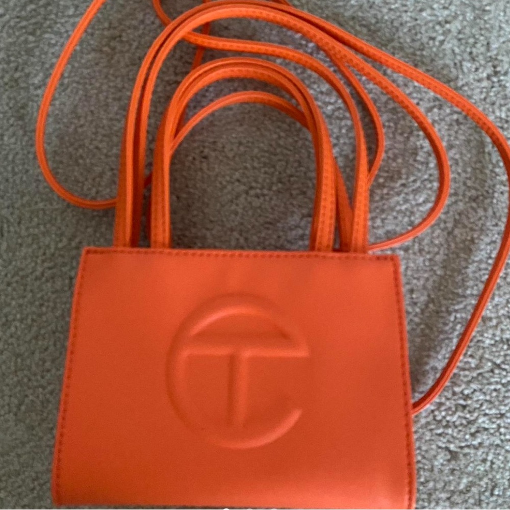 Orange Telfar mini bag